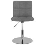 Tabouret de bar pivotant Gris clair Tissu – Image 2