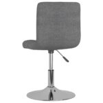 Tabouret de bar pivotant Gris clair Tissu – Image 4