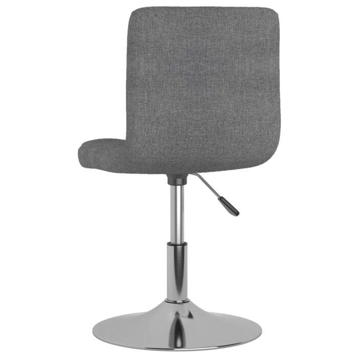 Tabouret de bar pivotant Gris clair Tissu – Image 4