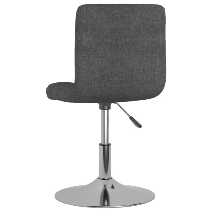 Tabouret de bar pivotant Gris foncé Tissu – Image 4