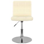 Tabouret de bar pivotant Crème Tissu – Image 2
