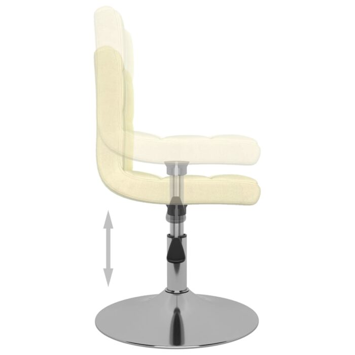 Tabouret de bar pivotant Crème Tissu – Image 6
