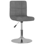 Chaises pivotantes à manger lot de 2 gris clair tissu – Image 2