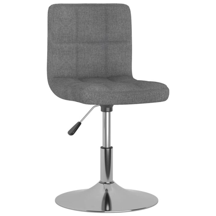 Chaises pivotantes à manger lot de 2 gris clair tissu – Image 2