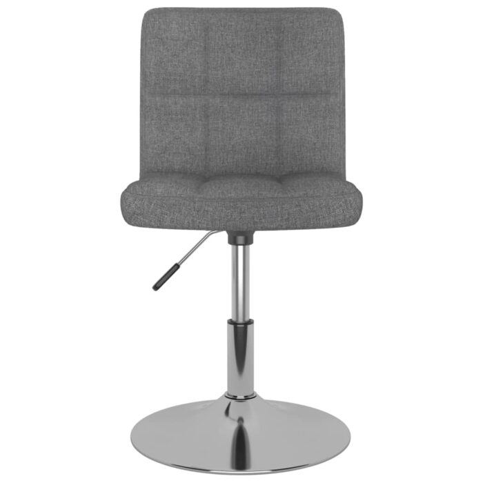 Chaises pivotantes à manger lot de 2 gris clair tissu – Image 3