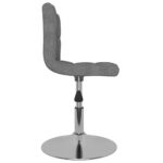 Chaises pivotantes à manger lot de 2 gris clair tissu – Image 4