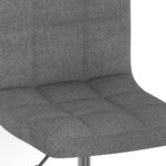 Chaises pivotantes à manger lot de 2 gris clair tissu – Image 6