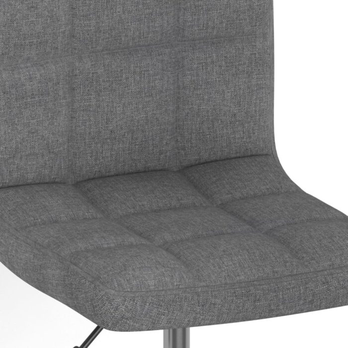 Chaises pivotantes à manger lot de 2 gris clair tissu – Image 6