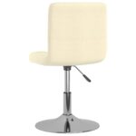 Chaises pivotantes à manger lot de 2 crème tissu – Image 5