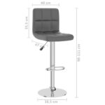 Tabouret de bar Gris Similicuir – Image 7