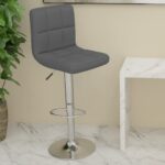 Tabouret de bar Gris Similicuir