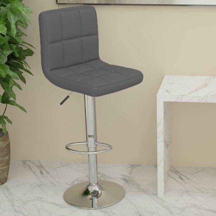 Tabouret de bar Gris Similicuir – Image 1