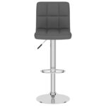 Tabouret de bar Gris foncé Tissu – Image 2