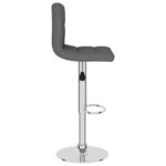 Tabouret de bar Gris foncé Tissu – Image 3