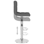 Tabouret de bar Gris foncé Tissu – Image 5