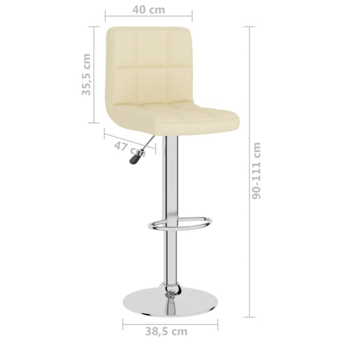 Tabouret de bar Crème Tissu – Image 7