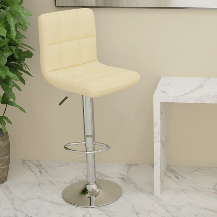 Tabouret de bar Crème Tissu – Image 1