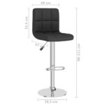 Tabouret de bar Noir Tissu – Image 7