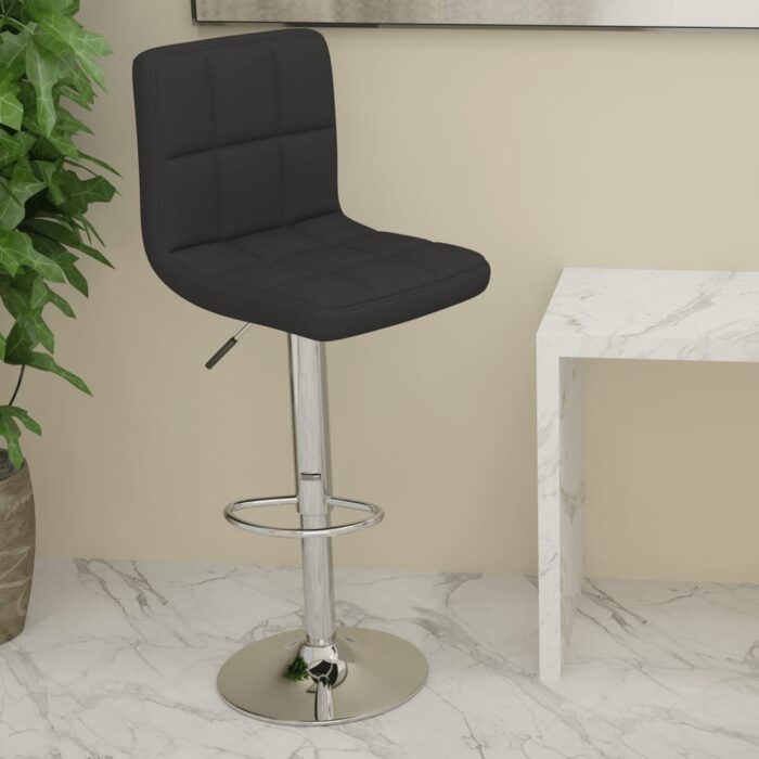 Tabouret de bar Noir Tissu – Image 1