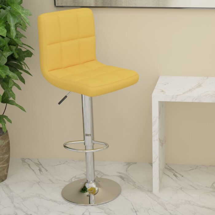 Tabouret de bar Jaune moutarde Tissu – Image 1