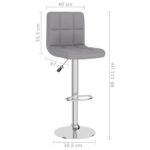 Tabourets de bar lot de 2 gris clair tissu – Image 8