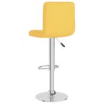 Tabourets de bar lot de 2 jaune moutarde tissu – Image 5