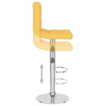 Tabourets de bar lot de 2 jaune moutarde tissu – Image 6