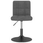 Chaises pivotantes à manger lot de 2 gris foncé velours – Image 2
