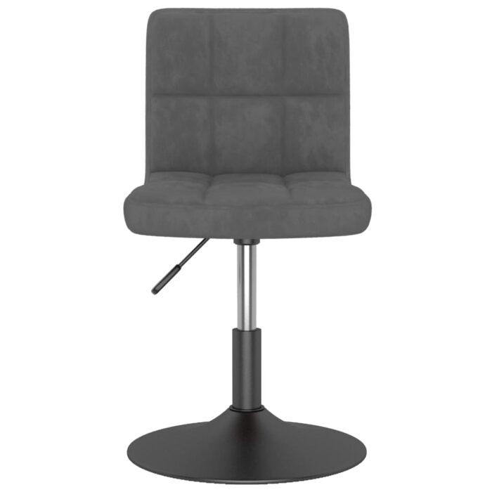 Chaises pivotantes à manger lot de 2 gris foncé velours – Image 2