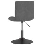 Chaises pivotantes à manger lot de 2 gris foncé velours – Image 4