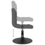 Chaises pivotantes à manger lot de 2 gris foncé velours – Image 5