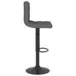 Tabouret de bar Gris foncé Tissu – Image 3