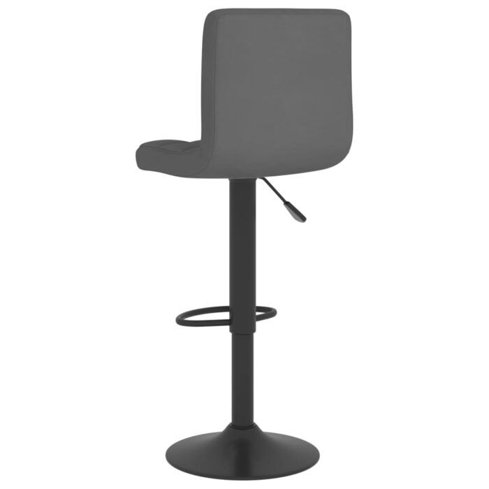 Tabouret de bar Gris foncé Tissu – Image 4