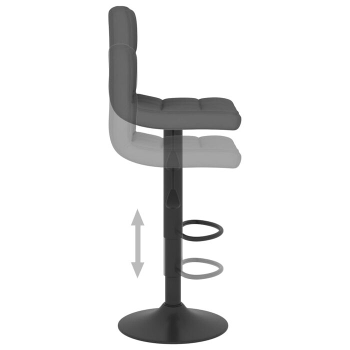 Tabouret de bar Gris foncé Tissu – Image 5