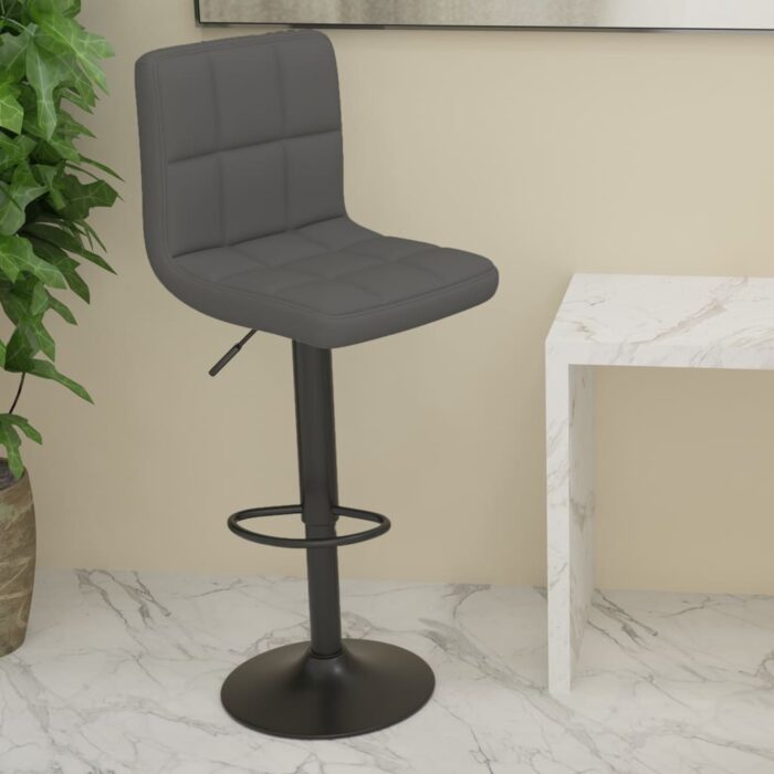 Tabouret de bar Gris foncé Tissu – Image 1