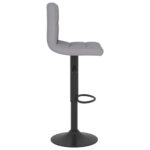 Tabouret de bar Gris clair Tissu – Image 3