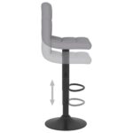 Tabouret de bar Gris clair Tissu – Image 5
