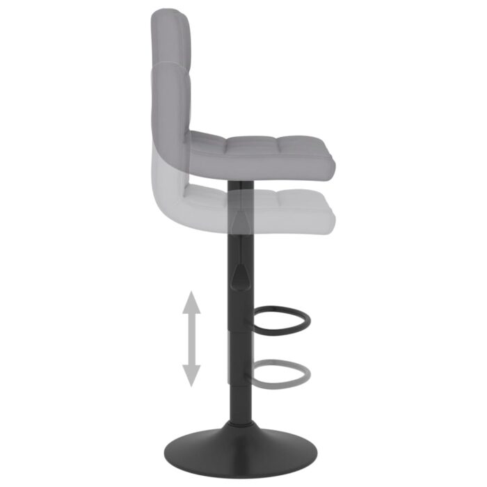 Tabouret de bar Gris clair Tissu – Image 5