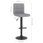 Tabouret de bar Gris clair Tissu – Image 7