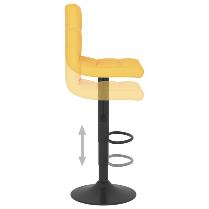 Tabouret de bar Jaune moutarde Tissu – Image 5