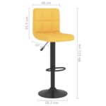 Tabouret de bar Jaune moutarde Tissu – Image 7