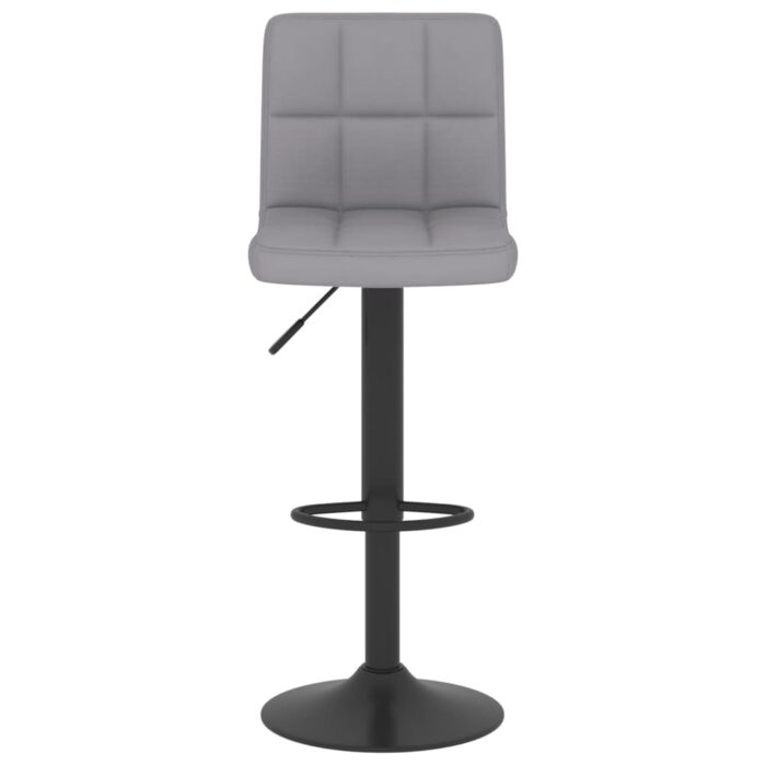 Tabourets de bar lot de 2 gris clair tissu – Image 3