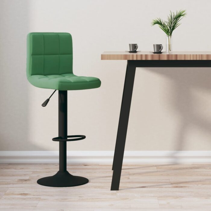 Tabouret de bar Vert foncé Velours – Image 1