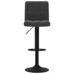 Tabourets de bar lot de 2 noir velours – Image 2