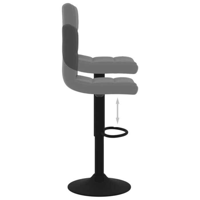 Tabourets de bar lot de 2 gris foncé velours – Image 5