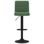 Tabourets de bar lot de 2 vert foncé velours – Image 2