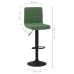 Tabourets de bar lot de 2 vert foncé velours – Image 7