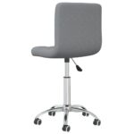 Chaise pivotante de bureau Gris clair Tissu – Image 4