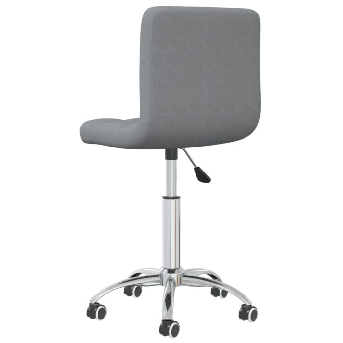 Chaise pivotante de bureau Gris clair Tissu – Image 4