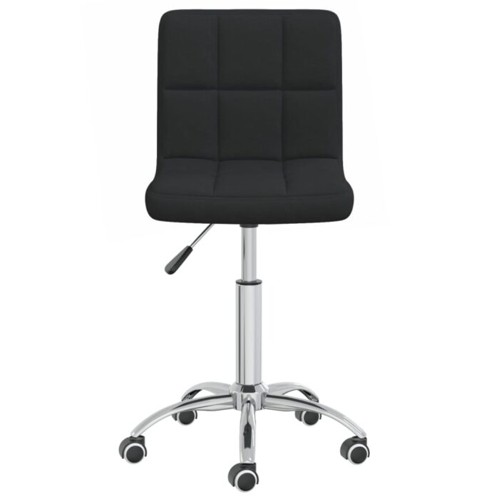 Chaise pivotante de bureau Noir Tissu – Image 2